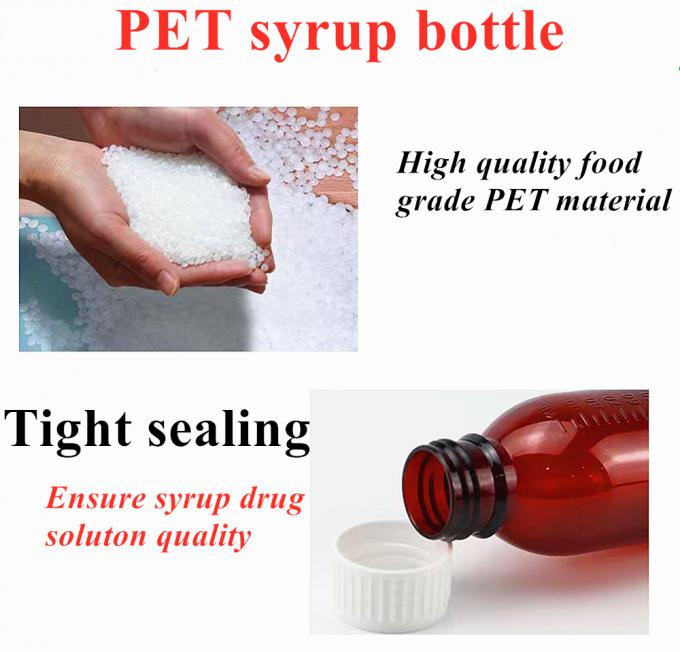 100ml 120ml 150ml Amber Liquid Medicine Plastic Pet Cough Syrup Bottle with Ropp Cap Syrup Storage Bottle