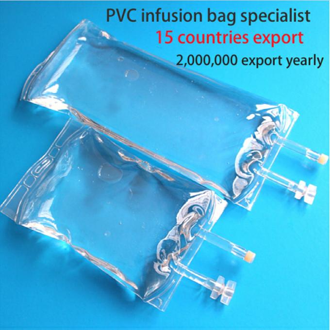 Wholesale Cheap Medical PVC Infusion Bag Saline Sodium Chloride Drip Bag100ml 250 Cc Two Ports IV PVC Infusion Bag