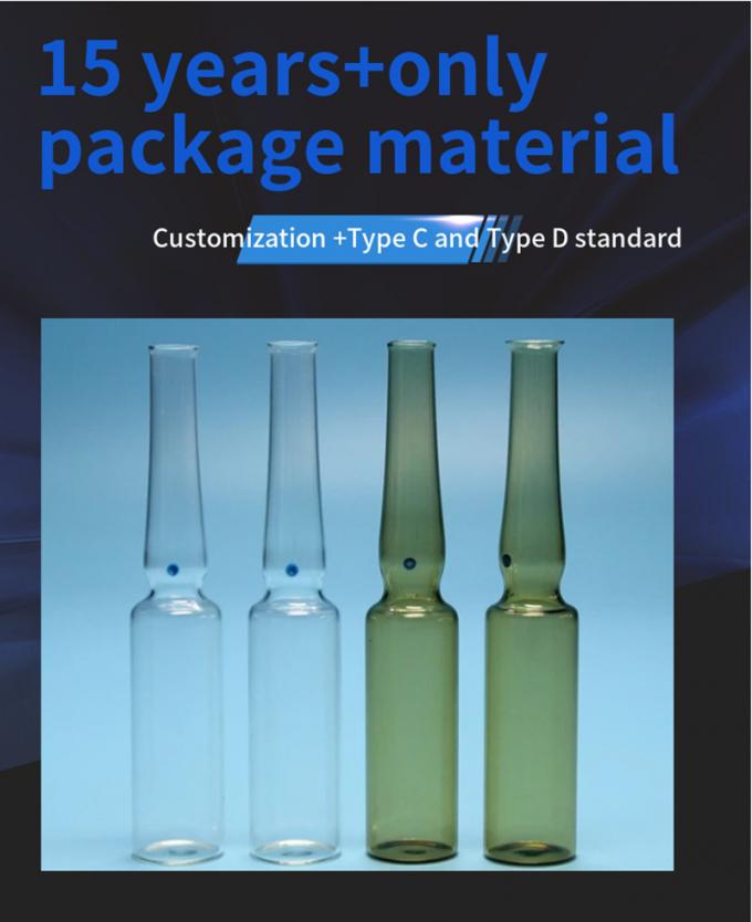 Pharmaceutical Ampoule Glass Bottle Low Borosilicate Glass Ampoule Medicinal Amber Glass Vial 2ml Ampoule for Injection Vials