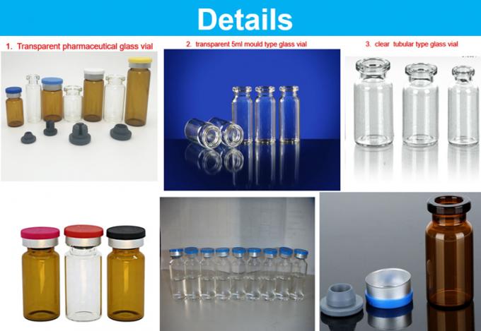 5 ml 7 ml 20 ml Borosilicaat glazen injectieflacon Steriele heldere 10 ml injectieflacons met doppen 3