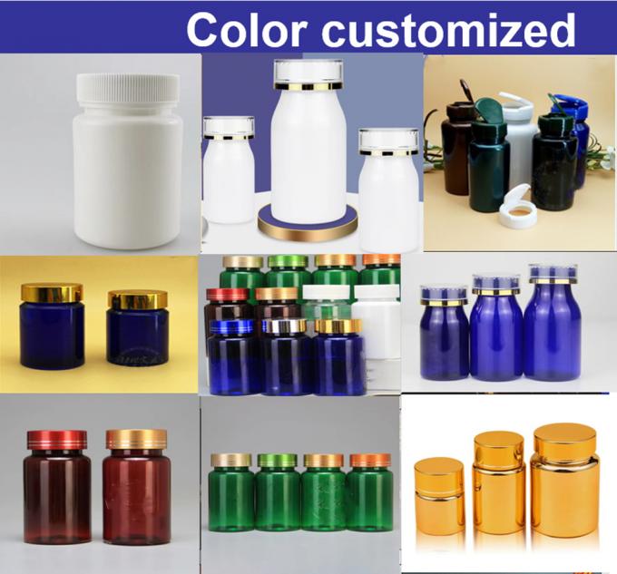 Pet Plastic Red 100ml 150ml Medicine Capsule Pill Bottle Packaging Container Healthcare Supplement Bottle