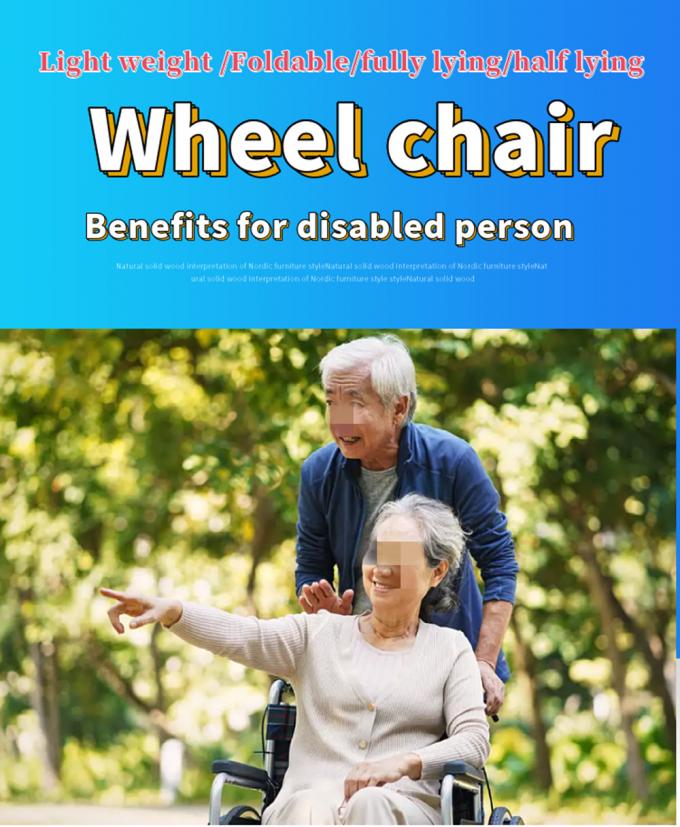 Hot Sales Extra Wide 200kg Weight Load Aluminum Alloy Large Manual Wheelchair for Disabled