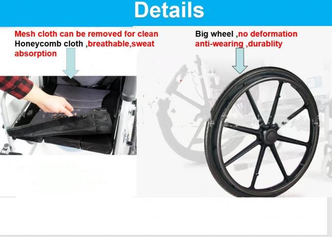 Hot Sales Extra Wide 200kg Weight Load Aluminum Alloy Large Manual Wheelchair for Disabled