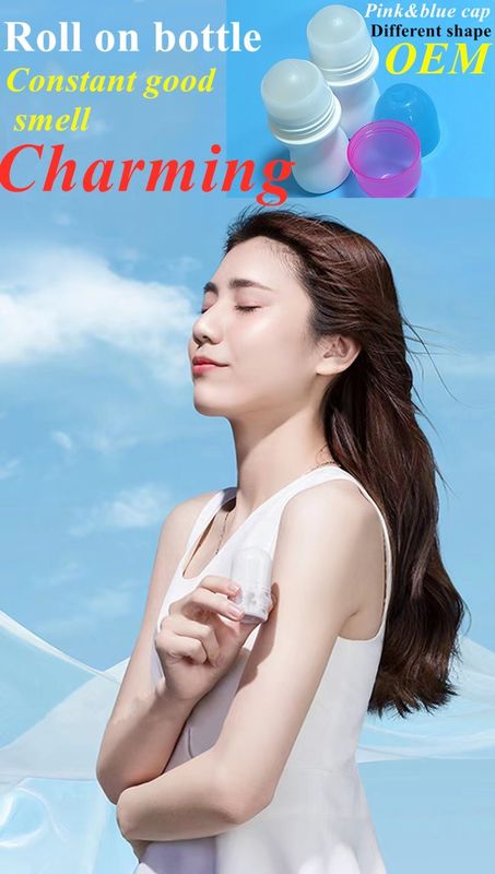 Zomer Custom Latest Design 30 ml 50 ml 60 ml Hervulbaar wit HDPE deodorant Plastic Roll op fles