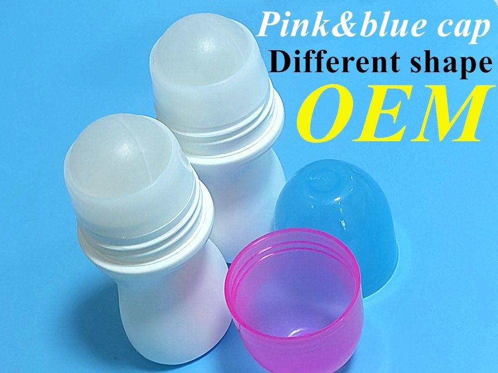 Zomer Custom Latest Design 30 ml 50 ml 60 ml Hervulbaar wit HDPE deodorant Plastic Roll op fles