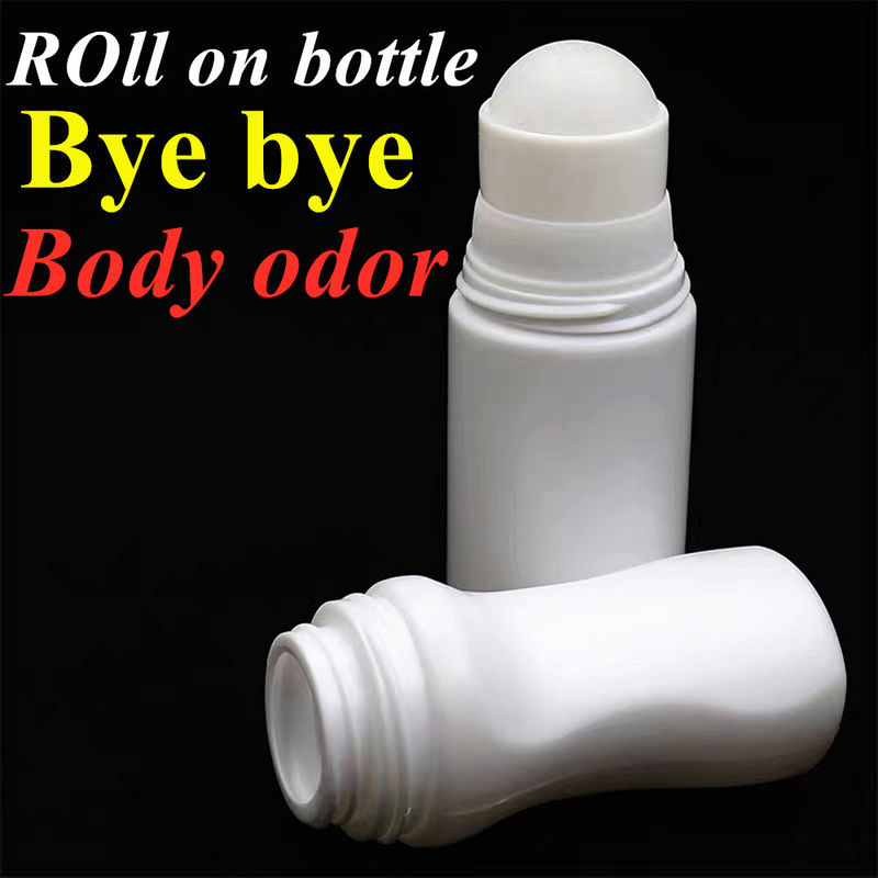 30 ml 50 ml 60 ml HDPE Plastic White Plastic Deodorant Essentiële Olie Rol op Fles met Roller Ball
