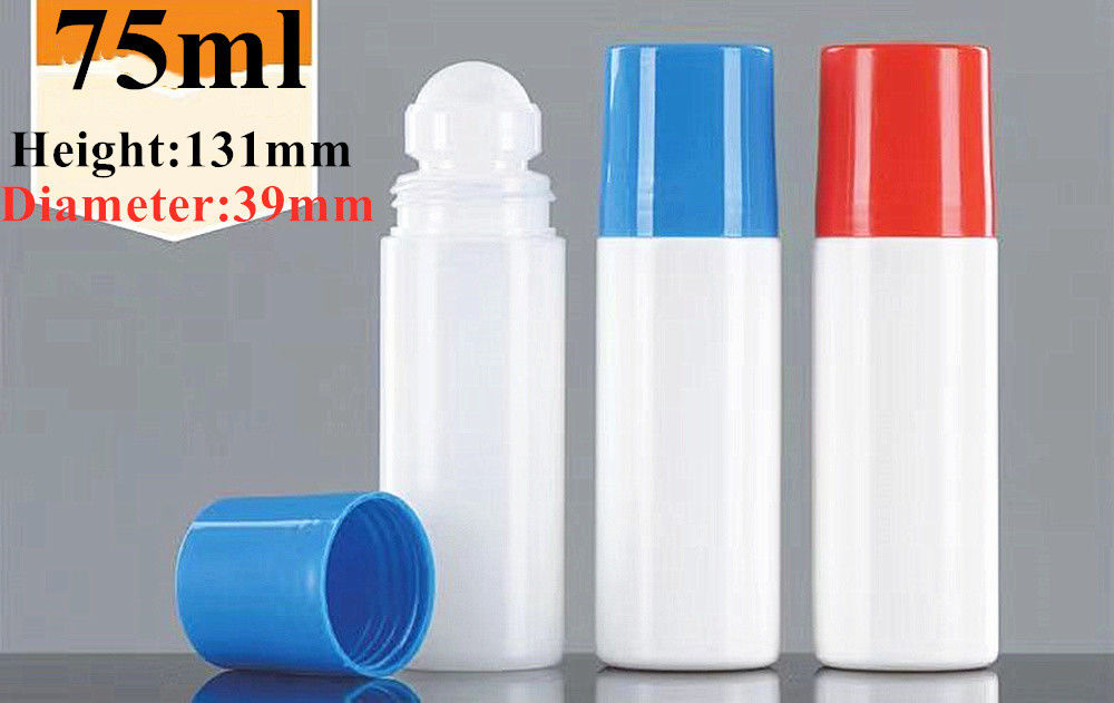 Leakproof Plastic Roll On Bottle Orange Cap Roll Up Deodorant Containers