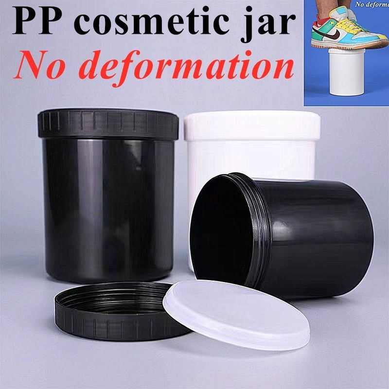 Aanpassing 150ml 250ml 500ml 950ml 1000ml Wit Zwart leeg Blauw Translucent PP Cosmetische crème pot met dop