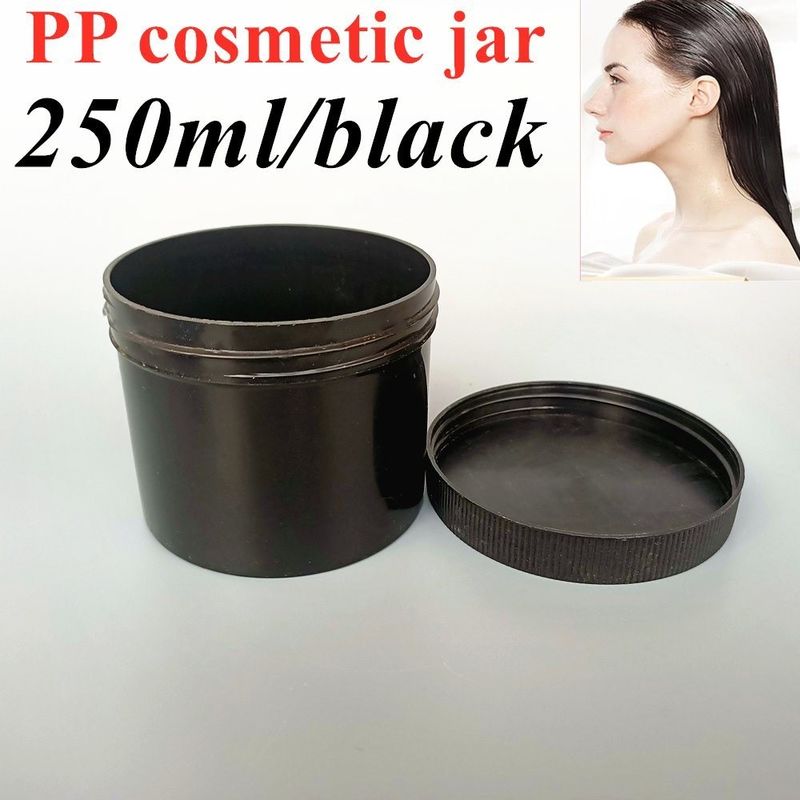 Luxe PP Plastic Cosmetic Jar 150ml 250ml 500ml 4oz Cosmetic Jar Wit Translucent Zwart Blauw PP Plastic Cream Jar
