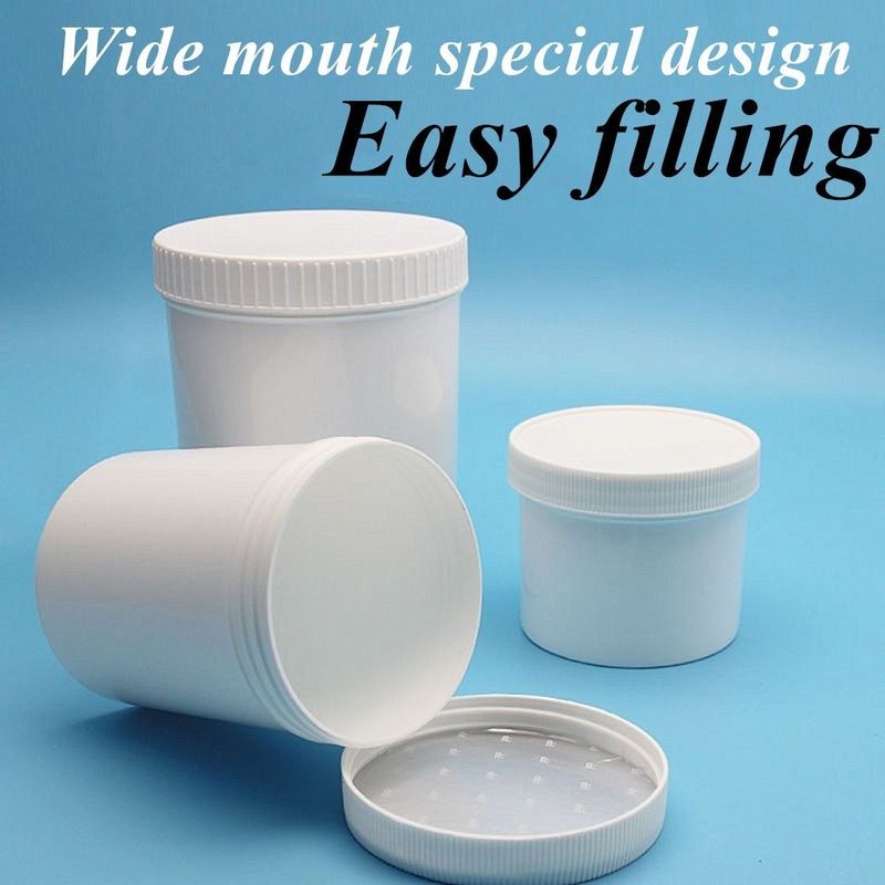 Luxe PP Plastic Cosmetic Jar 150ml 250ml 500ml 4oz Cosmetic Jar Wit Translucent Zwart Blauw PP Plastic Cream Jar