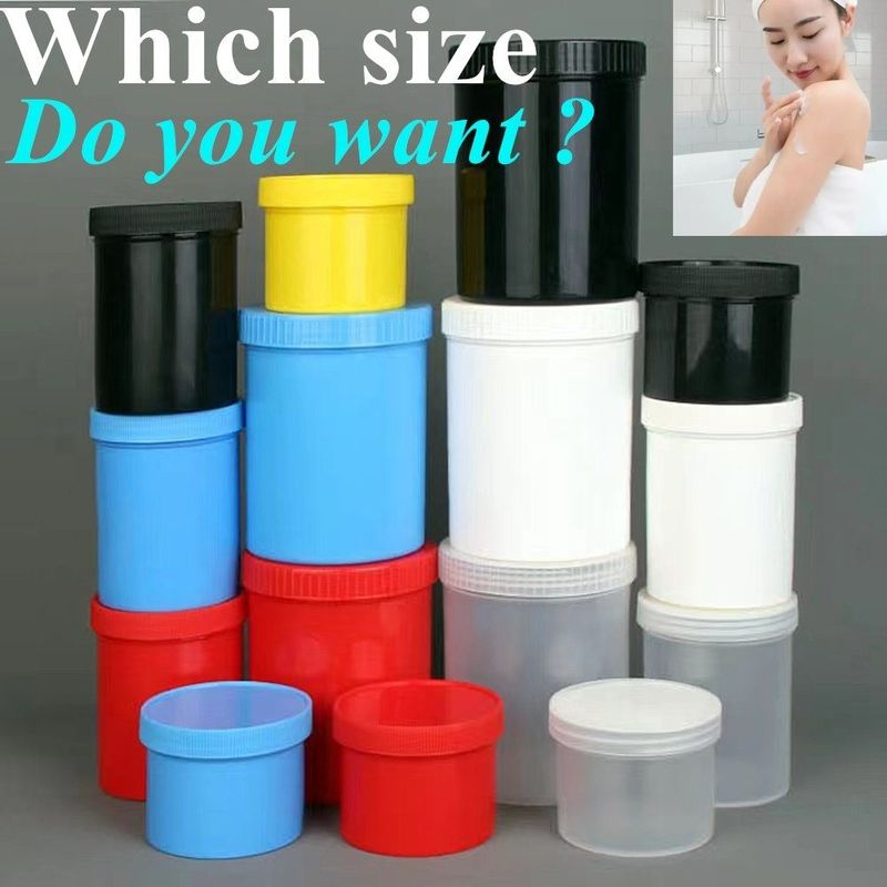Verpakking van cosmetische producten 250 ml 500 ml Wit Zwart Blauw PP Plastic Cosmetic Cream Jar Cosmetic Cream Plastic Container