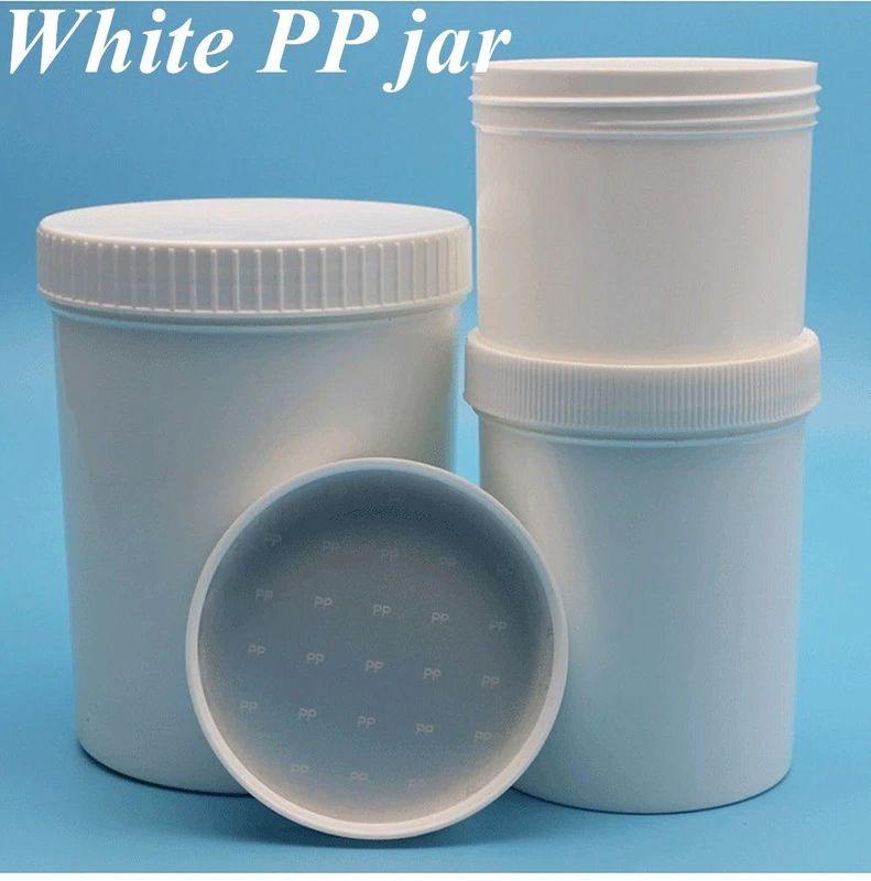 Cosmetische container 150g 250g 500g Wit zwart PP Plastic Oog Gezicht Lichaamscrème pot met Schroef Kap make-up subpakket pot