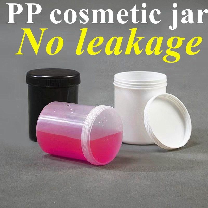 150 ml 250 ml 500 ml 1000 ml PP Plastic White Empty Luxury Round Cream ointment PP Jar Cosmetische pot Verpakking met deksel