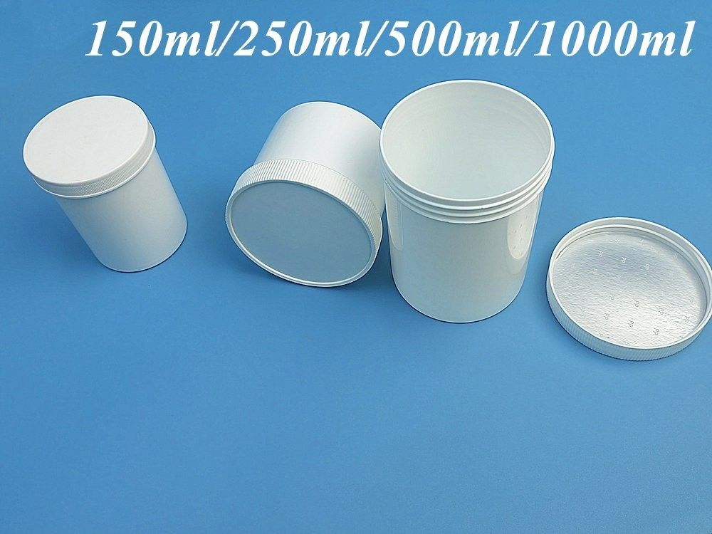 150 ml 250 ml 500 ml 1000 ml PP Plastic White Empty Luxury Round Cream ointment PP Jar Cosmetische pot Verpakking met deksel
