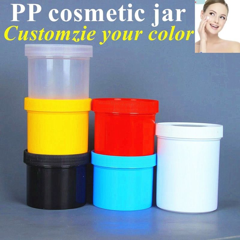 5oz 8oz 17oz Wit Zwart Blauw Rood Cosmetische Verpakking Creme Plastic Container PP Plastic Beauty Cream Jar