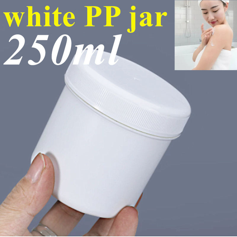 250 g 500 g lege witte plastic crème pot Container voor cosmetische verpakking Ronde crème pot PP zalf Plastic pot