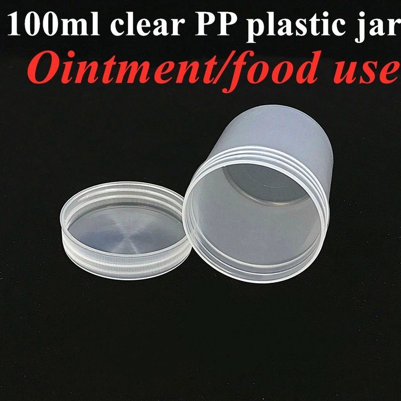 250 ml 8 oz 500 ml 950 ml 1000 ml PP Plastic Cosmetics Clear Translucent White Pot Plastic Ointment Creme Jar met Schroefkap