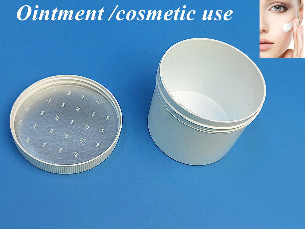 250 ml 8 oz 500 ml 950 ml 1000 ml PP Plastic Cosmetics Clear Translucent White Pot Plastic Ointment Creme Jar met Schroefkap