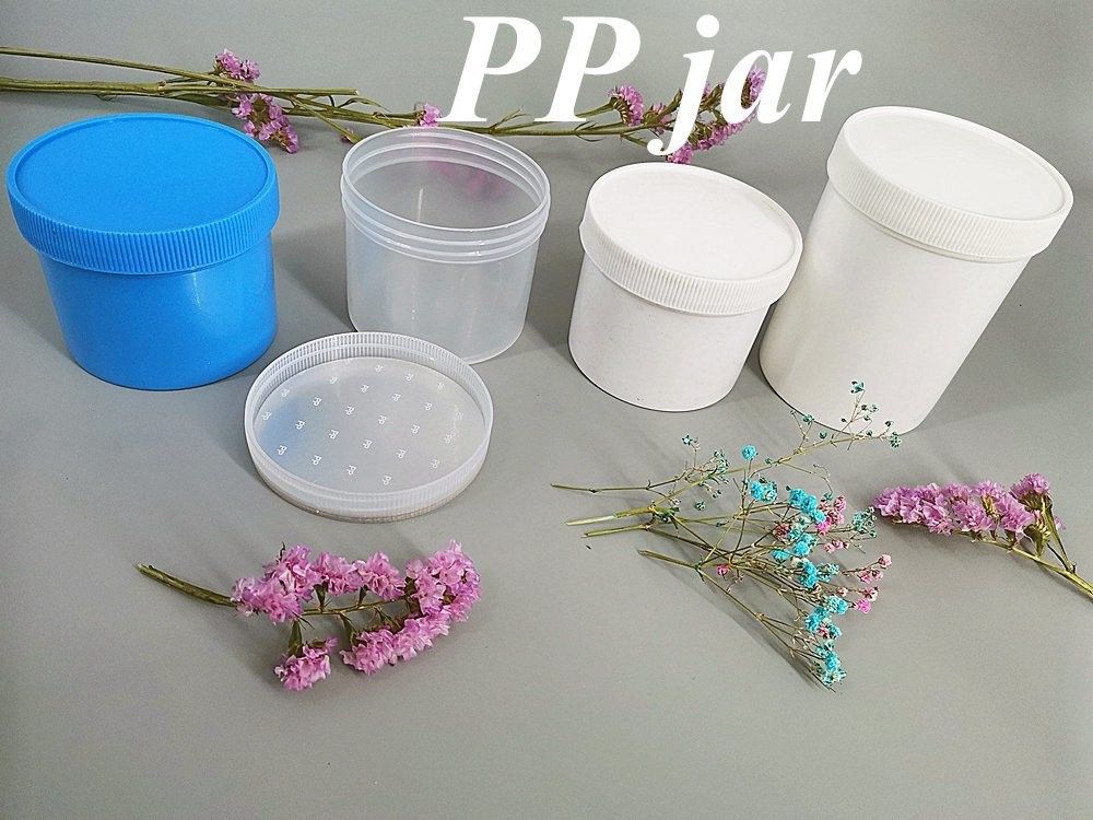 150g 250g 500g Wit Helder Translucent Zwart Rood Blauw Rond Breed Mond PP Cosmetische Unieke Luxe Plastic Creme Jar