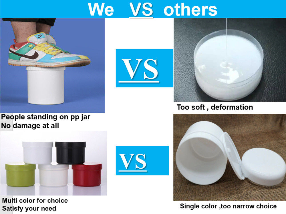 150 ml 250 ml 500 ml 950 ml 1000 ml Wit Blauw Translucent Zwart Subverpakking Flessen PP Cream Jar cosmetische verpakking