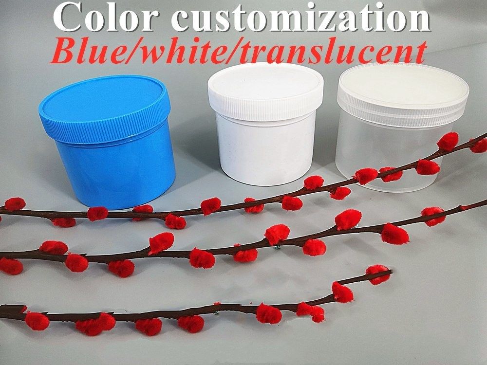 Blauw Wit Translucent Zwart Rood Breed Mond Gezicht Crème PP Cosmetische Jar Plastic Jar voor Crème zalf lichaamslotion gebruik