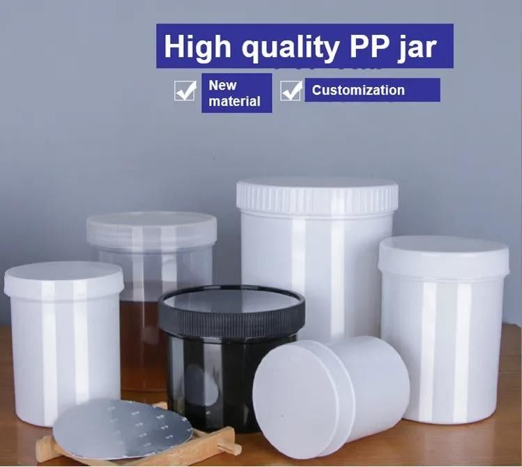 SGS 100ml 250ml 500ml 1000ml PP Cosmetische pot Cosmetische monstertankjes zalfpot Met schroefdop