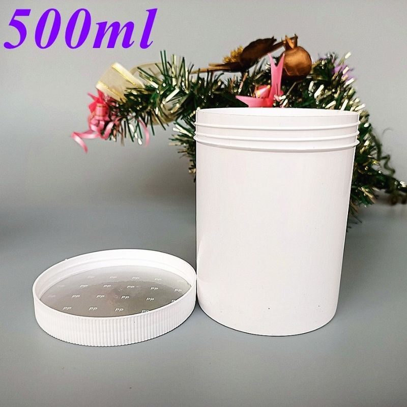 100g 250g 500g Double Wall Wit Zwart Blauw PP Creme Jar met Schroef Cap Gezicht Creme Reiniger Lip Foot PP cosmetische pot
