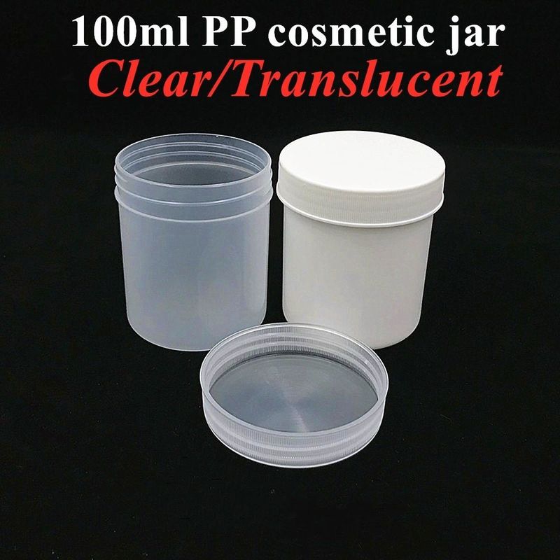 Leeg Huid Gezicht Crème Cosmetische Containers Dubbelwand 150g 250g 500g PP Wit Blauw Plastic Cosmetische Zalf Crème pot