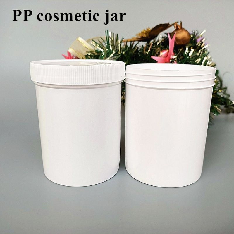 150g 250g 500g Wit Blauw Zwart Eco-vriendelijk Plastic PP Schroefdeksel Design Cosmetisch Lichaamsgezicht Plastic zalf Creme Jar