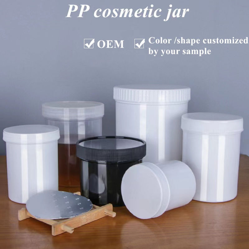250 ml 500 ml 1000 ml huidverzorging pot Wit Blauw Zwart Rood PP Materiaal Voedsel huid cosmetica Creme potten Leeg plastic pot