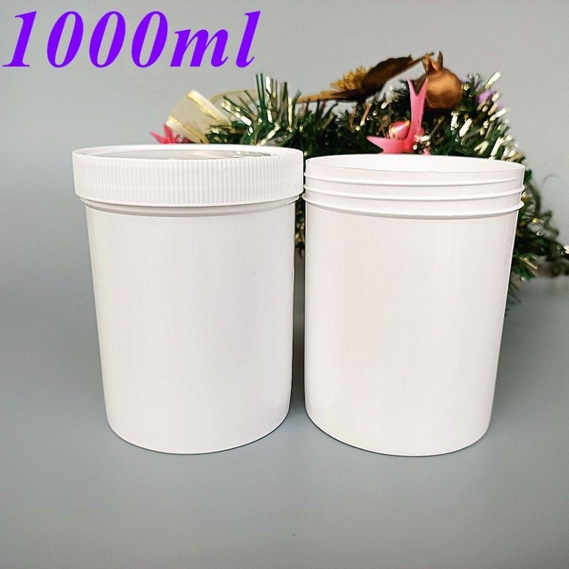 Breed mond 150ml 250ml 500ml 1000ml PP Plastic Jar Cosmetische verpakking Haarwas Lichaam cosmetische pot Scrub pot Container