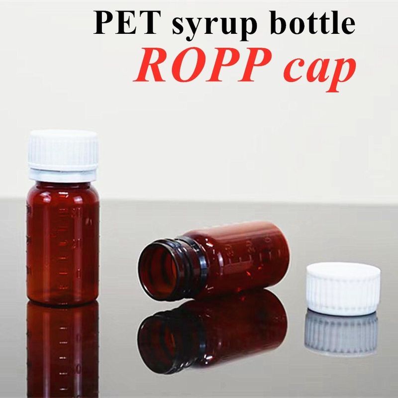 100 ml 120 ml 150 ml 200 ml Amber Round Farmaceutisch Huisdier orale vloeistof Hoest siroop Plastic fles met PP schroefdop
