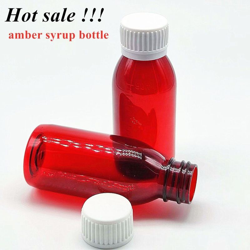 100 ml 120 ml 150 ml 200 ml Amber Round Farmaceutisch Huisdier orale vloeistof Hoest siroop Plastic fles met PP schroefdop
