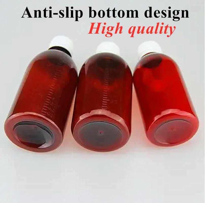 100ml 120ml 150ml 200L Persoonlijke lege Plastic Amber Syrup Fles Oral Liquid Medicine Huisdier Container Hoest siroop Fles