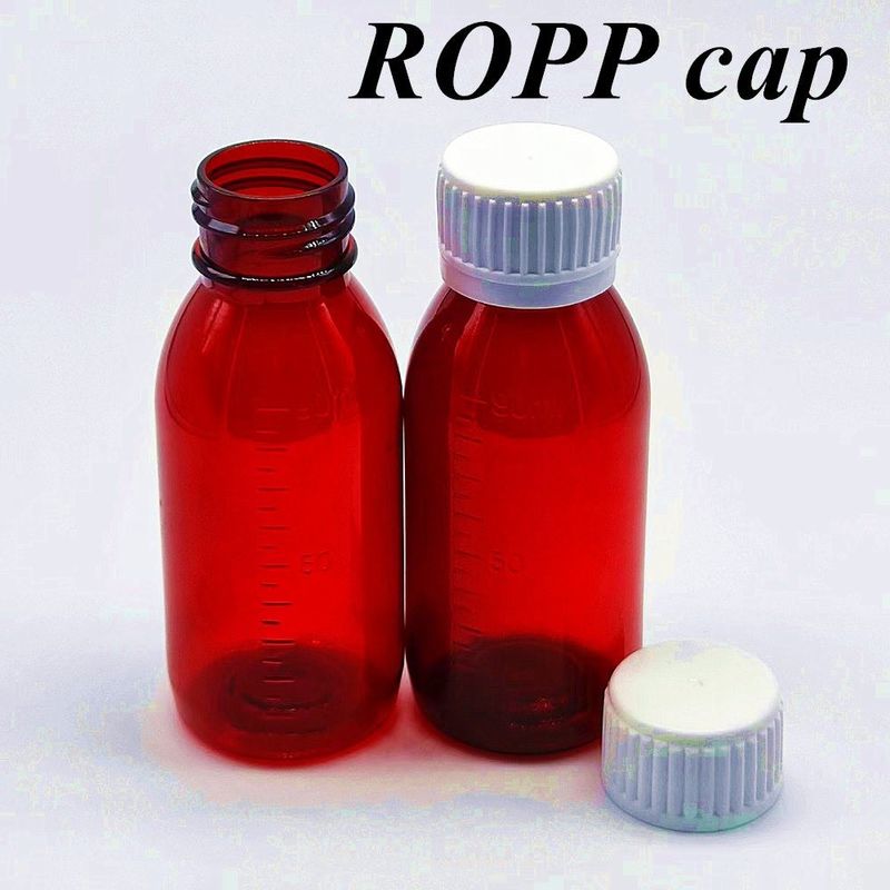 3oz 4oz 5oz huisdier farmaceutische huisdier Amber Plastic container Hoest siroop Fles Medische orale vloeistof Fles