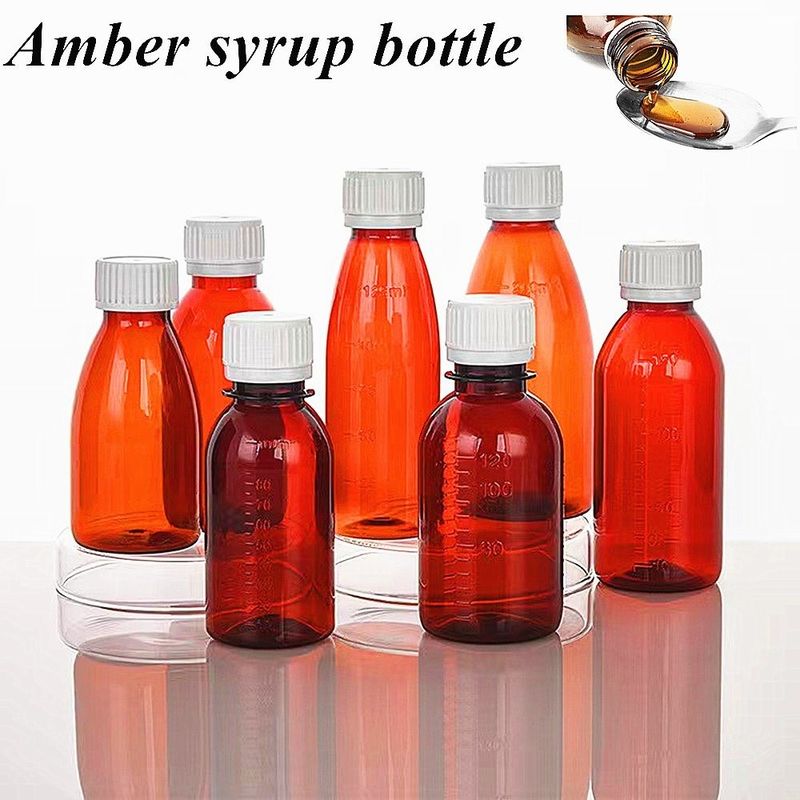 100 ml 120 ml 150 ml geneesmiddel Plastic Flask Huisdier Hoest siroop Flask Plastic Hoest siroop Vloeistof Ronde Flask Met Schroefdop