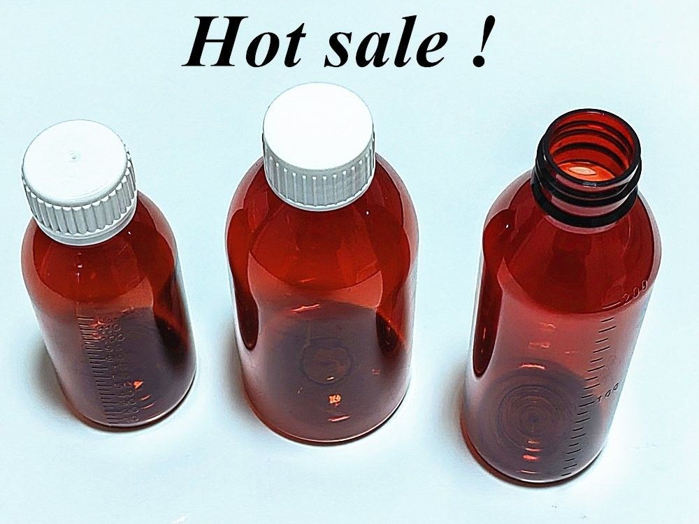 3oz 4oz Amber Syrup Glasfles met 28mm nek Plastic Pharmaceutical Hoest Syrup Fles voor orale vloeistof