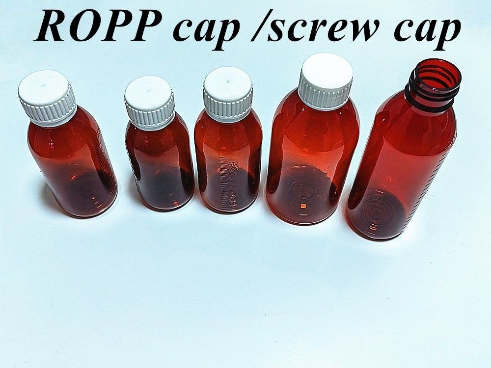 100 ml 120 ml 150 ml Ample Pet Red Container Hoest siroop Fles Geneesmiddel orale vloeistof bruin Plastic flessen