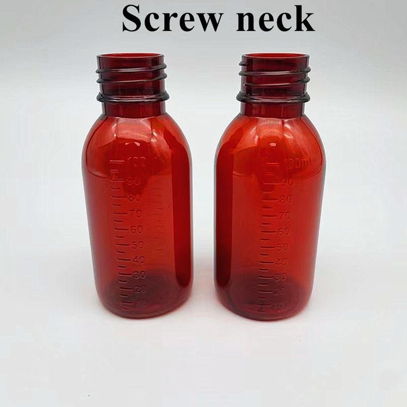100 ml 120 ml orale vloeistof voor huisdieren Amber Hoeststroop Container Amber Leeg Hoeststroop Fles met Ropp Cap