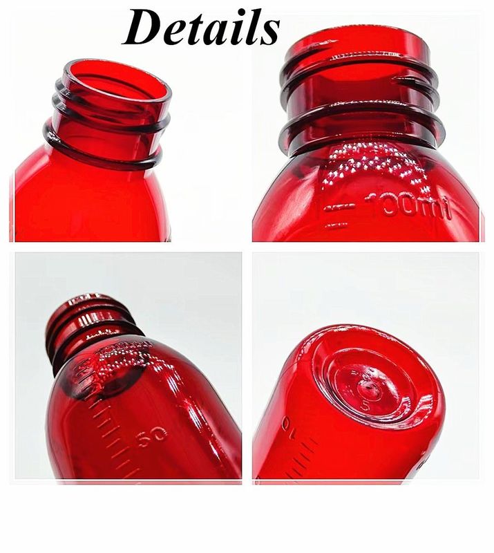 100 ml 120 ml orale vloeistof voor huisdieren Amber Hoeststroop Container Amber Leeg Hoeststroop Fles met Ropp Cap