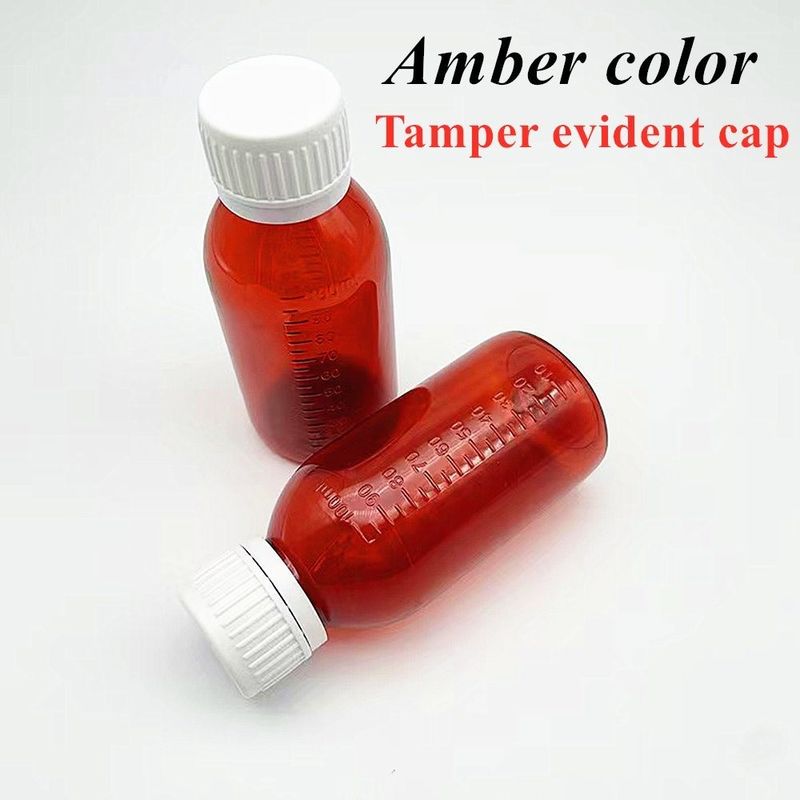 3oz 4oz 5oz huisdier Farmaceutische container Amber Ronde Farmaceutische medicijnen orale vloeibare siroop fles