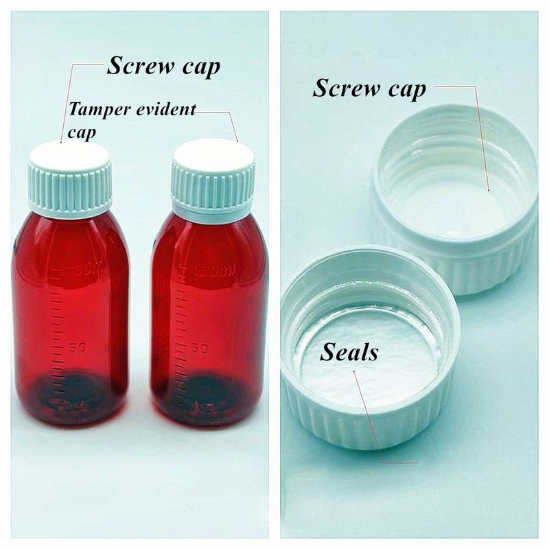 100 ml 120 ml 150 ml Bruine orale vloeibare fles siroop medicijn fles huisdier plastic hoest siroop fles met tamper proof cap