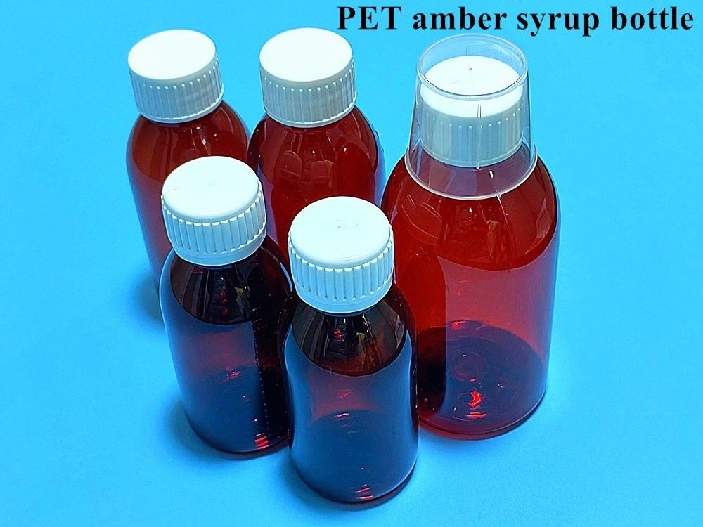 Bruine 100 ml 120 ml flessen voor huisdiersiroop met CRC schroefkap voor orale vloeistof