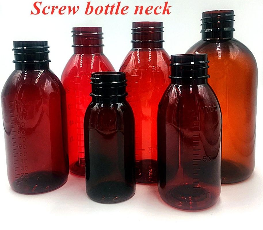 Bruine 100 ml 120 ml flessen voor huisdiersiroop met CRC schroefkap voor orale vloeistof