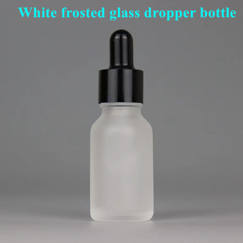 10 ml 15 ml 20 ml 30 ml 50 ml Wit geglazen glas essentiële oliefles Serum oliefles