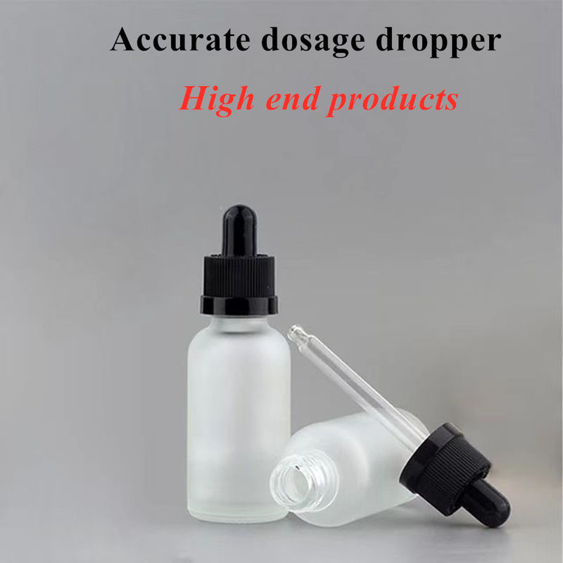 10 ml 20 ml 30 ml Leeg Rond Wit Frosted Glas Essentiële Olie Fles voor huidverzorging Haar Serum Cosmetische Gebruik met drupper