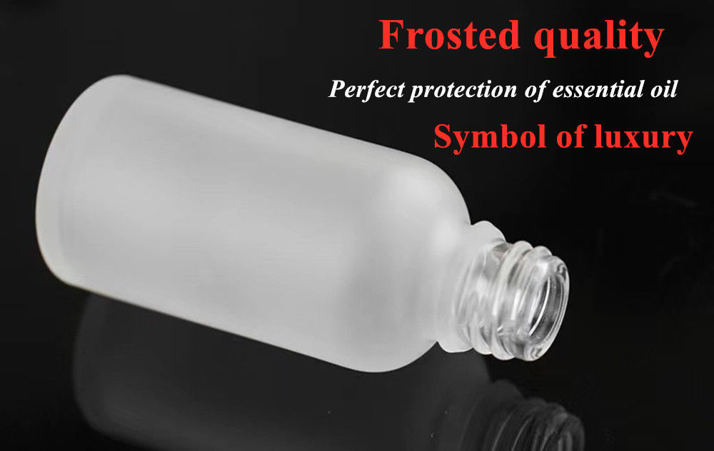 10 ml 20 ml 30 ml Leeg Rond Wit Frosted Glas Essentiële Olie Fles voor huidverzorging Haar Serum Cosmetische Gebruik met drupper