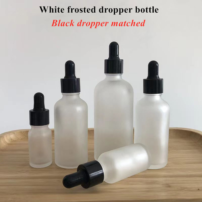 1 oz 2 oz 5 ml 10 ml 20 ml 30 ml 50 ml 100 ml witte bevroren zwarte glasdruppelfles voor Esse