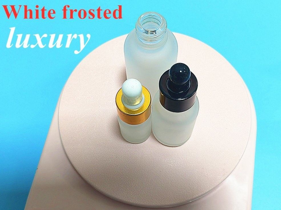 1 oz 2 oz 5 ml 10 ml 20 ml 30 ml 50 ml 100 ml witte bevroren zwarte glasdruppelfles voor Esse