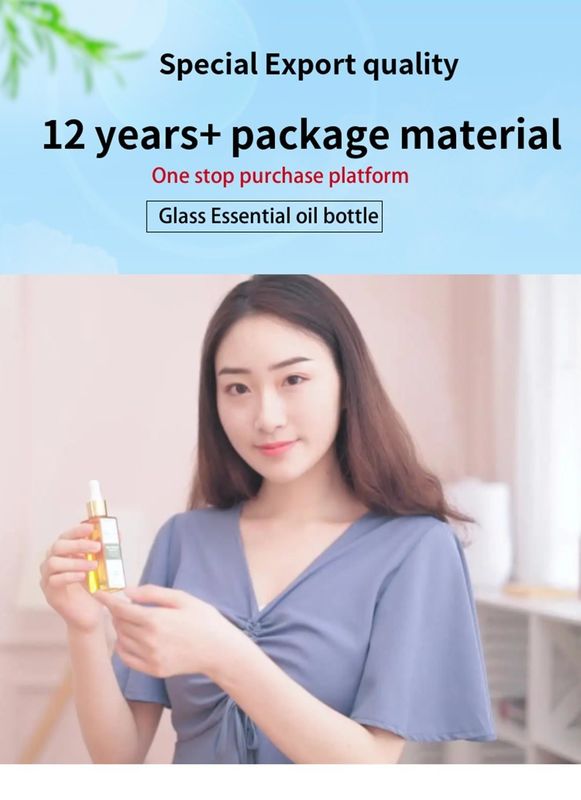 10 ml 20 ml 30 ml 50 ml 100 ml Schuin schouderglas Essentiële oliefles Wit bevroren druppelfles voor serum huidverzorging